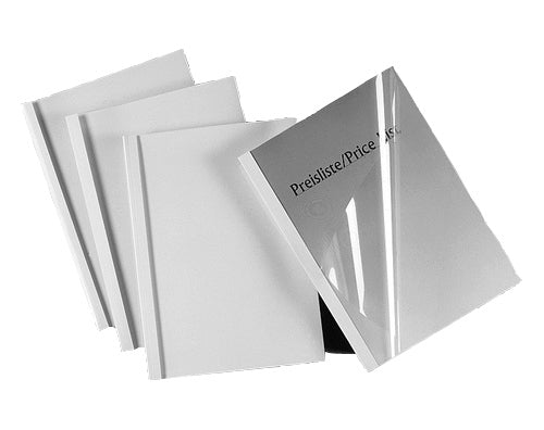 Thermal Binding Covers, A4 Gloss White, All Capacities Up To 360 Sheets