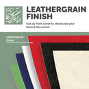 Fellowes RESPONSIBLY SOURCED A4 Ivory Leathergrain 250gsm Binding Covers, Pack 100