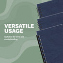 Fellowes RESPONSIBLY SOURCED A4 Royal Blue Leathergrain 250gsm Binding Covers, Pack 100