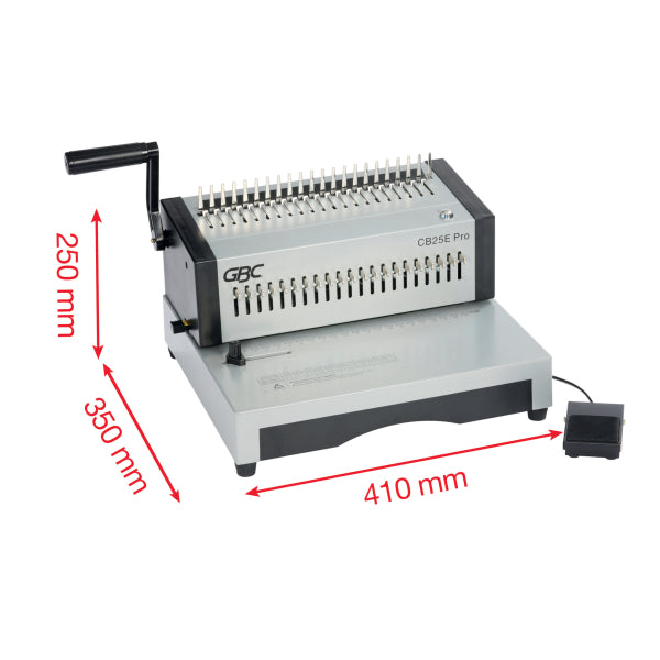 GBC CombBind CB25E Pro Electric Heavy Duty Comb Binding Machine, 4410038