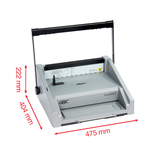 GBC Surebind 2 Heavy Duty Manual Strip Binding Machine - 500 Sheet Capacity - 10-Prong, 4410040