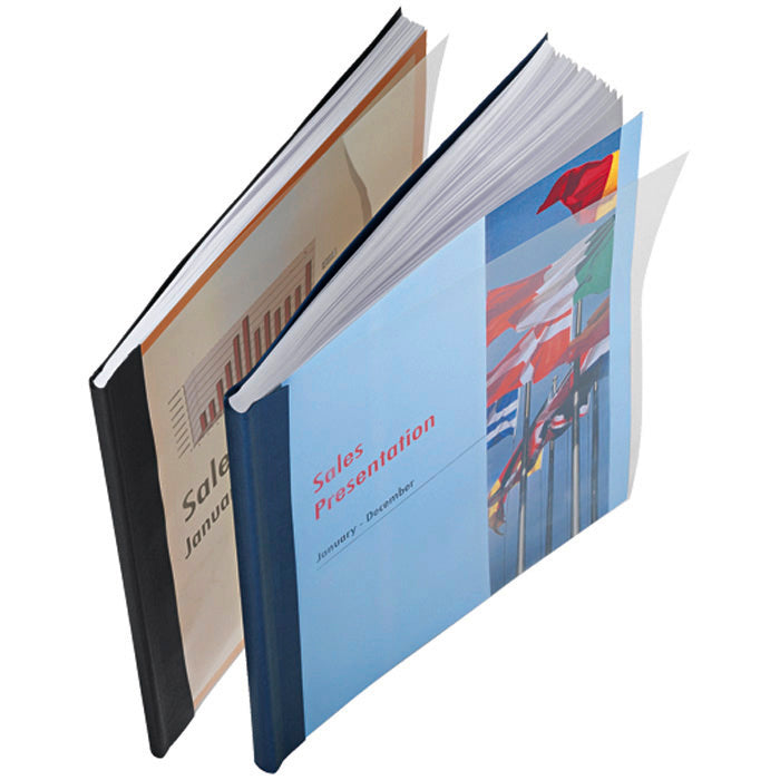 74150095, Leitz A4 Soft Black, Clear Front 14mm Channelbind Covers