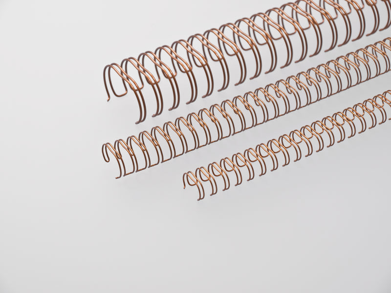 Renz Premium Quality 9.5mm 75 Sheet (No. 6) A5 3:1, 24 Loop Binding Wires, Bronze, Pack 100