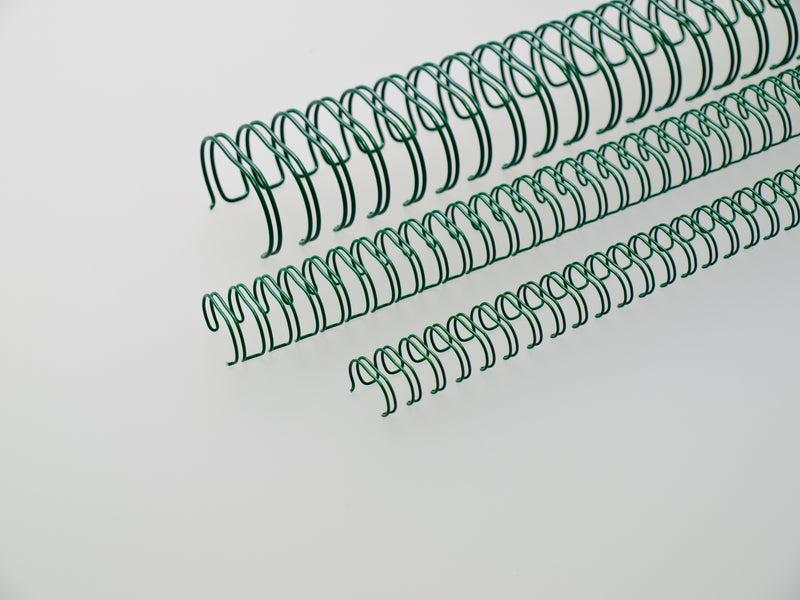 Renz Premium Quality 19mm 160 Sheet (No. 12) A4 2:1, 23 Loop Binding Wires, Green, Pack 50