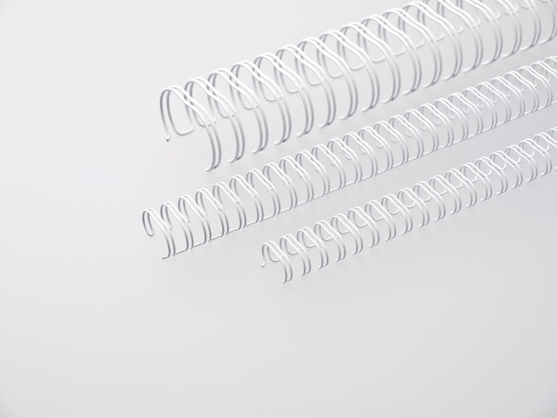 Renz Premium Quality 9.5mm 75 Sheet (No. 6) A4 2:1, 23 Loop Binding Wires, White, Pack 100